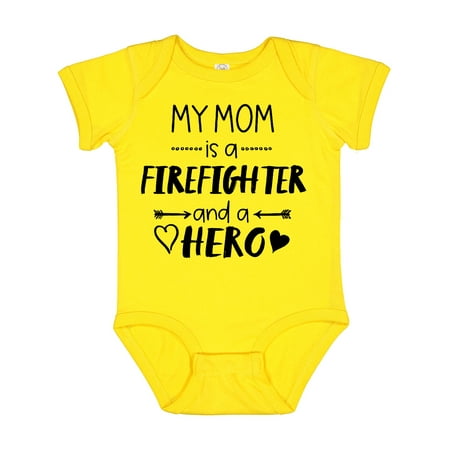 

Inktastic My Mom is a Firefighter and a Hero Gift Baby Boy or Baby Girl Bodysuit