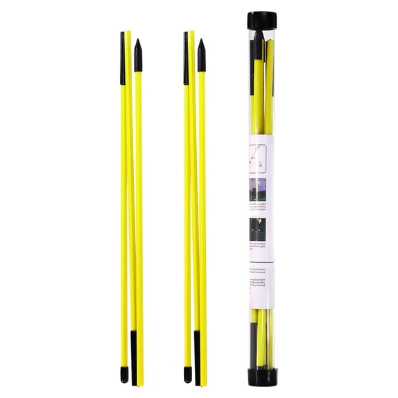 2-pack golf alignment rod, golf swing training stick, golf training equipment Yellow