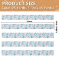 thumbnail image 3 of 5 Rolls Christmas Ribbon 1.5 inch Wide Decorative Ribbon for Gift Wrapping and Holiday Decorations Blue and White Paper Flower, 3 of 7