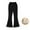 Black (Plush Style), variant on KYAIGUO Kids Baby Winter Fleece Leggings for Girls 3-13Y Toddler Thickened Cotton Bell Bottoms Autumn Winter Bottoms Trousers