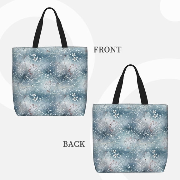 Horeoi enchanted winter snowflake holly for ​Reinforced Shoulder Tote Bag Scratch-Proof Design Spacious Organizer Crossbody Carry Daily Commute Must-Have