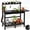 Black, variant on NOICOI Garden Potting Bench with Sliding Tabletop & Removable Sink, HDPE Outdoor Potting Workstation Table with Storage Shelf, Hooks, Handle & Wheels for Patio, Backyard & Garden, Black