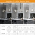 thumbnail image 2 of Deyidn Modern Crystal Pendant Light in Black Mini Dimmable Integrated LED Light Fixtures Metal Rod Ceiling Black Gold Chandelier for Kitchen Island Bedroom Dining Room Bar, 2 of 8