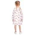 thumbnail image 3 of Girls' long-sleeved dress Red Violet Rose Flower Girls' A-line dress with ribbed cuffs Soft and comfortable, 3 of 6