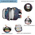 thumbnail image 3 of FORMRS Unisex School Backpack 17" Student Travel Bag with Laptop Compartment, Fireworks Night Pattern, 3 of 7