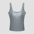 thumbnail image 2 of Jewelreauty Camisole Workout Yoga Tank Tops for Women Sleeveless Strap Cozy Tops with Built in Bra Padded (L, Gray), 2 of 5
