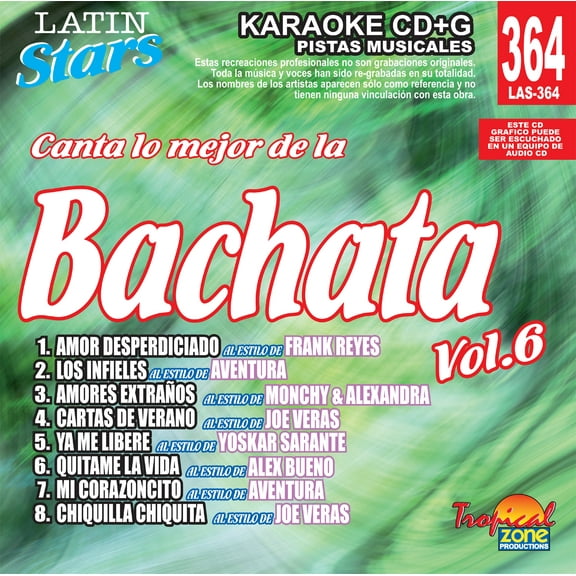 Karaoke Latin Stars 364 Bachata Vol. 6