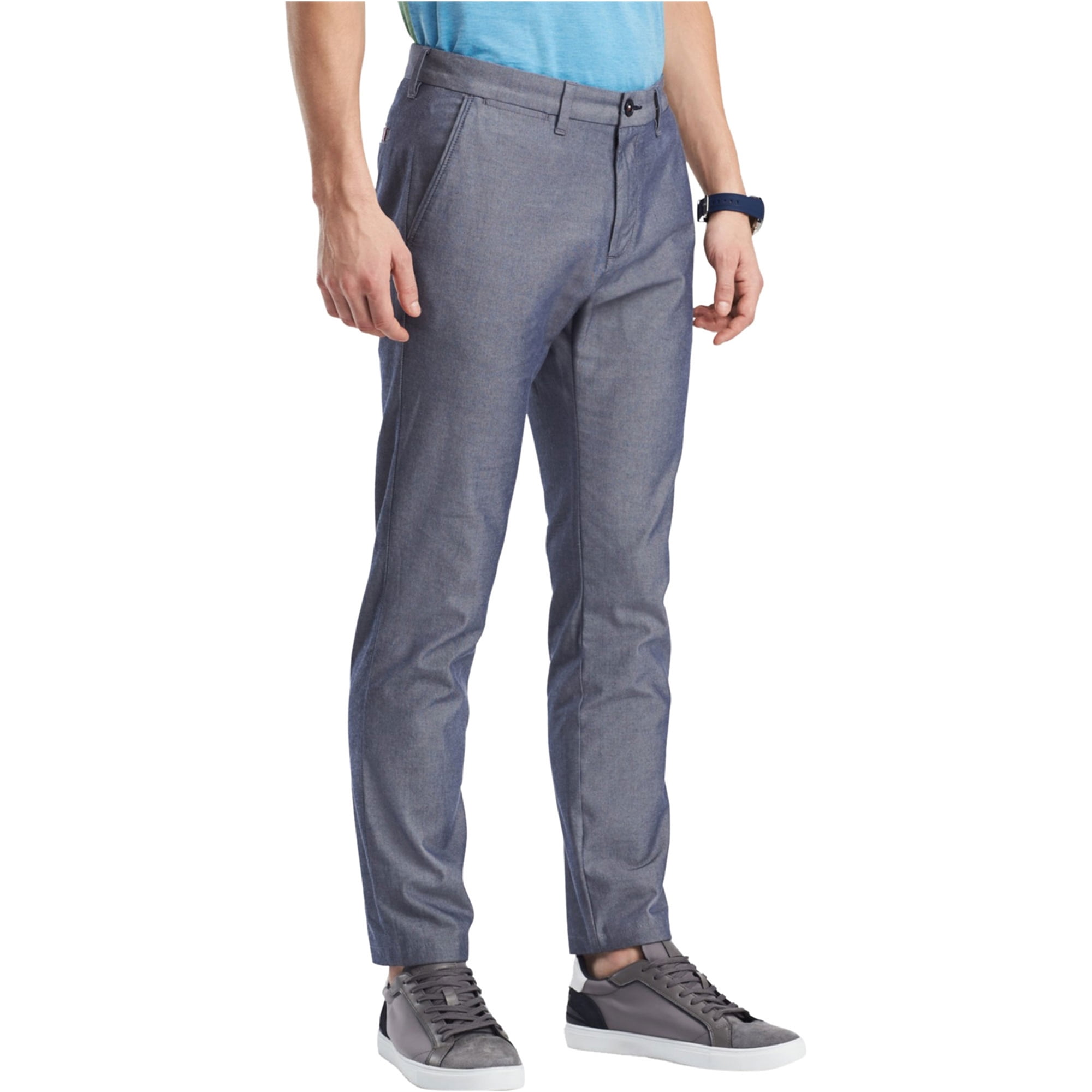 Tommy Hilfiger - Tommy Hilfiger Mens Chambray Casual Chino Pants, Blue ...