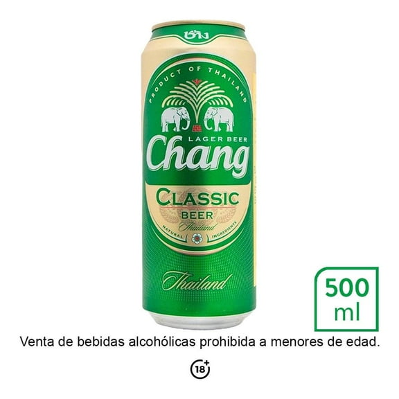 Cerveza Chang classic lager 500 ml