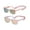 Pink+Transparent Pink, variant on COCOSAND Baby Sunglasses with Strap Classic Square Frame UV400 for Infant Toddler Boys Age 0-24 Months, 2-Pack