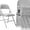 Grey, variant on 12 Pack White Folding Chairs with Padded Cushion and Back for Outside Portable Stackable Commercial Foldable Chairs with Steel Frame for Events Office Wedding Party, 350lbs Capacity