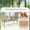 thumbnail image 6 of Spaco 79" Acacia Wood Outdoor Dining Table for 8 with 1.9" Umbrella Hole, Furniture Conversation Sets, Coffee Table for Garden, Poolside, Backyard, 6 of 7