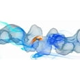 thumbnail image 2 of Allen, Kimberly 32x18 White Modern Wood Framed Museum Art Print Titled - Blue Smoke V2, 2 of 4