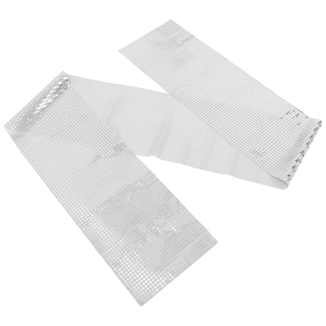 TEHAUX Table Runner Con Lentejuelas Plateadas Para Fiestas Y Bodas Con Brillo Metálico