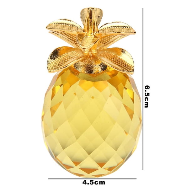Figuritas de piña de cristal, adorno de mesa, regalo de arte DIY, decoración para el hogar y el coche Sywqhk Libre de BPA