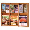 Wooden Mallet Magazine and Brochure wall Display in Medium Oak