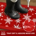 thumbnail image 6 of Bleum Cade Christmas Snowflake Area Rugs 2x3 Door Mat, Non Slip Washable Entryway Rug Outdoor Indoor Xmas Santa Welcome Mat for Entrance,Red, 6 of 8