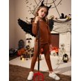 thumbnail image 4 of Arshiner Toddler Girls 2 Piece Fall Outfits Ruffle Trim Long Sleeve Pullover Sweatshirts and Pants, 4 of 5
