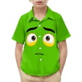thumbnail image 2 of Piuwrlz Green Short Shirts Sleeve Teen Boys Graphic polo Pocket Pullover T Shirts Green Size 12 Years, 2 of 9