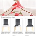 thumbnail image 4 of Dining Room Chair Covers Slipcovers Set of 6, Spandex Super Fit Stretch Removable Washable Kitchen Parsons Chair Covers Protector for Dining Room,Hotel,Ceremony, Flowers, 4 of 6