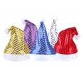 thumbnail image 1 of Ounissouiy Sombrero de Navidad gorras adorno de vestir único exquisito niños niñas lentejuelas Santa sombrero fiesta suministros disfraz ropa accesorio Kits de decoración para fiestas Ounissouiy HA069654-00, 1 of 6