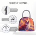 thumbnail image 4 of Easygdp Sunset Cloud Corgi Bolsa de Almuerzo Insulada Grande, Forro de Aluminio, Diseño Espacioso, a Prueba de Fugas, Ideal para Trabajo, Picnics, Viajes y Actividades al Aire Libre, 4 of 6