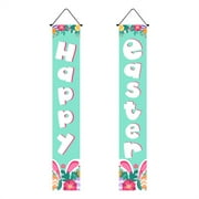 Easter Couplet Ornament Door Flags Flag Hanging Festival Decoration Banner for Holiday Decor