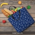 thumbnail image 5 of KLL Nautical Anchors Pattern Aesthetic Tote Bag for Women Beach Bag Shopping Bags Shoulder Bag Reusable Grocery Bags, 5 of 7