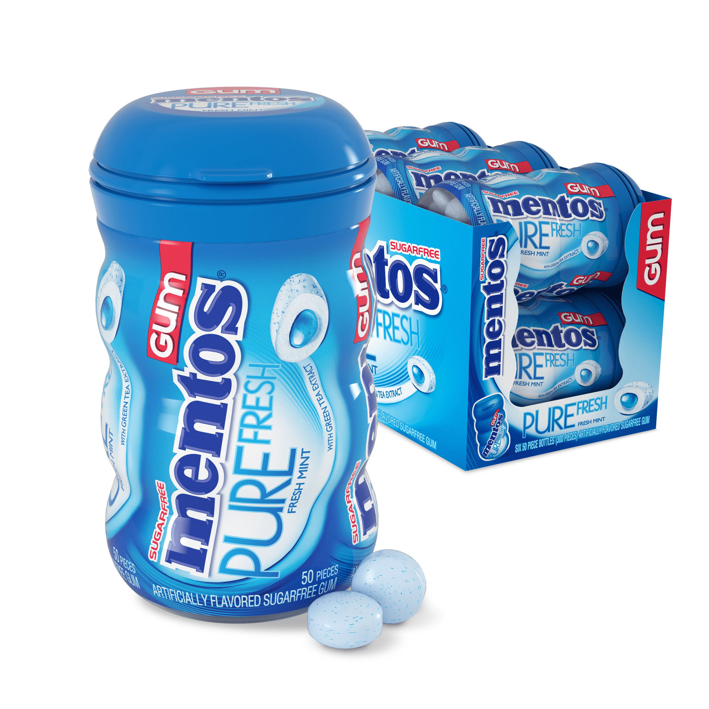 Mentos Pure Fresh Sugar-Free Chewing Gum with Xylitol, Grape Medley, 50  Piece Bottle (Bulk Pack of 6)