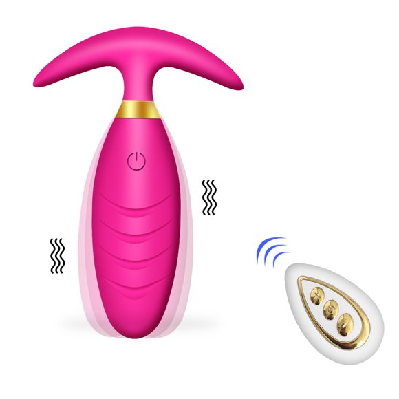 XBONP Anal Plug Vibrator Sex Toys for Men Woman Anal Vibrator Wireless Remote Control Anal Butt Plug Adult Toys for Couples Red