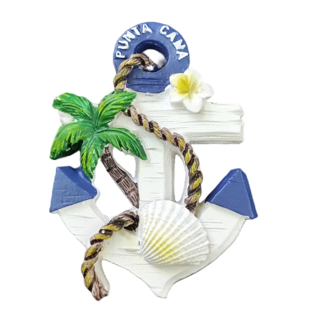 Imán para nevera Punta Cana Anchor Dominican Republic Souvenir