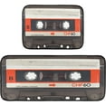 thumbnail image 3 of SKYSONIC Vintage Radio Tape Kitchen Mats Set of 2 Retro Music Cassette Anti Fatigue Floor Runner Rug Non Slip Comfort Mat 19.7x27.6 Inch + 19.7x47.2 Inch for Living Room Laundry Room Hallway, 3 of 6
