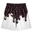 thumbnail image 3 of HAYIMI Kids Children Casual Ice Cream Printed Shorts Baseball Shorts Elastic Waistband With Pocket Shorts Relaxed Fit Daily Shorts Bottoms, 3 of 3