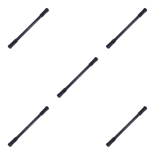 Transemion Beginner Rotating Pens Portable Stress Relief for Spinning Pencils Coordination Exercise Decompression Anti- Toy Type 1 Black 5Set