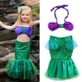 thumbnail image 2 of Ensemble Petite Sirène pour Bébé Fille Costume Bikini Maillot de Bain Tenue Robe, 2 of 5
