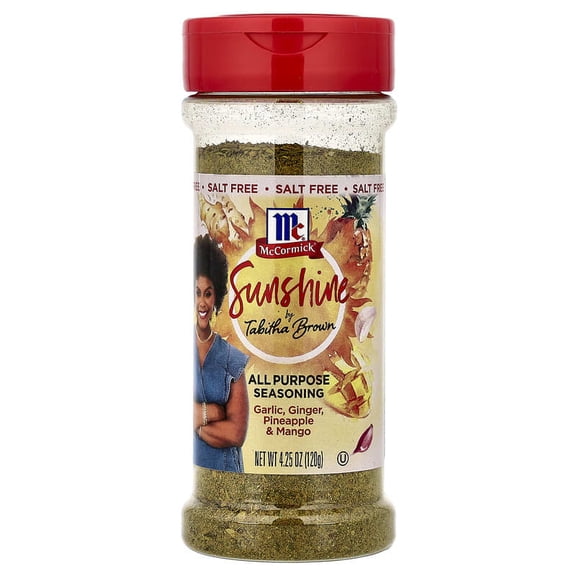 McCormick, All Purpose Seasoning, Sunshine by Tabitha Brown, Salt Free, 4.25 oz (120 g) Pack of 2