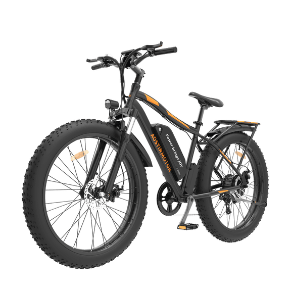 Leavan Electric Mountain Bike, 26" Fat Tire, 750W Motor, 48V 12.5Ah Battery, UL2849, Black