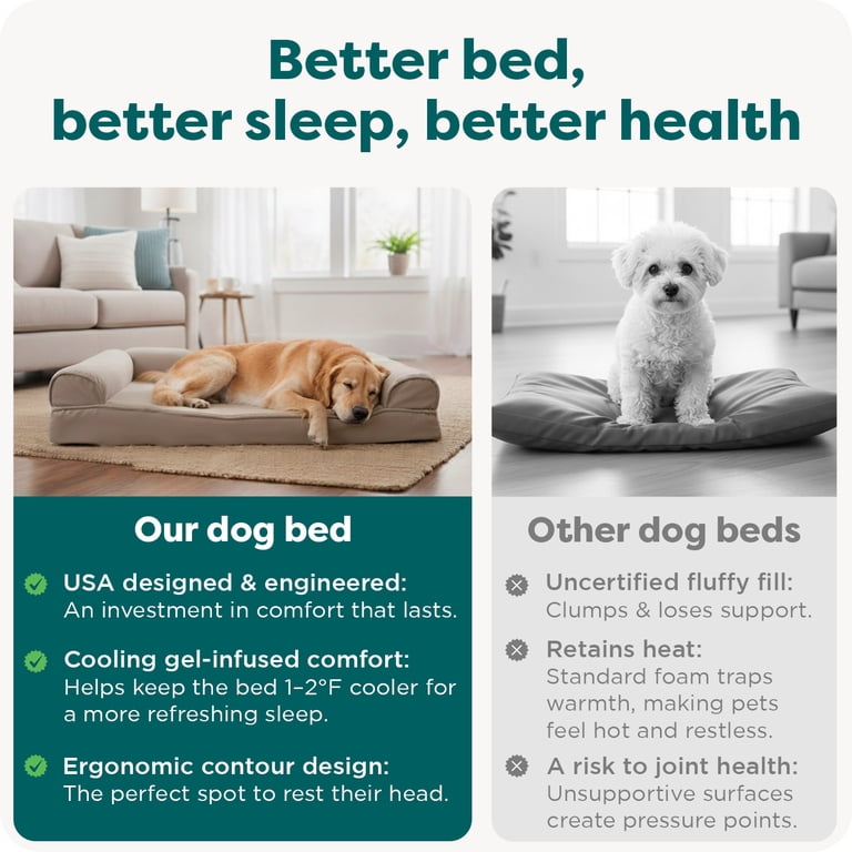 FurHaven Plush & Suede Cooling Gel Foam Sofa Pet Bed, Jumbo photo 7