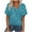 Light Blue, variant on Womens Tops Short Sleeve Women's Fashion Casual Printed Short-Sleeved V-Neck T-Shirt