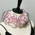 thumbnail image 4 of Women Victorian Neck Ruffle Collar Elizabethan Organza Ruffle False Collar Women's Blouse Collar Detachable Clown Choker for Party, 4 of 7