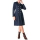 thumbnail image 2 of Vestido Blazer de Tweed para Mujer INSPIRE CHIC con Cuello, Doble Botonadura, Línea A, Ropa Formal, Talla 2XL, Azul Marino, 2 of 5