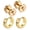 Gold, variant on 2 Pairs Jesus Cross Earrings For Men,Mens Stud / Huggie Earrings Stainless Steel 2 Sides Jesus Christian Crucifix Jewelry Inspirational Small Hoop Stud Earring for Him