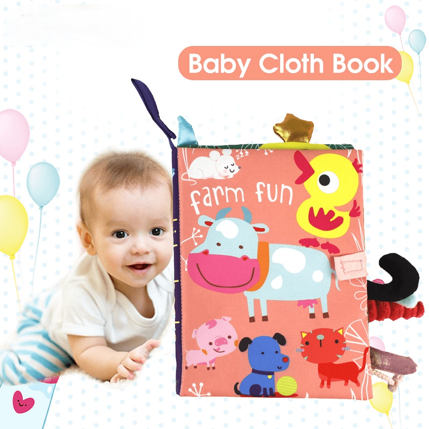 Soft Baby Cloth Book With numbers animals letter Toy Safety Baby Educational Toy 