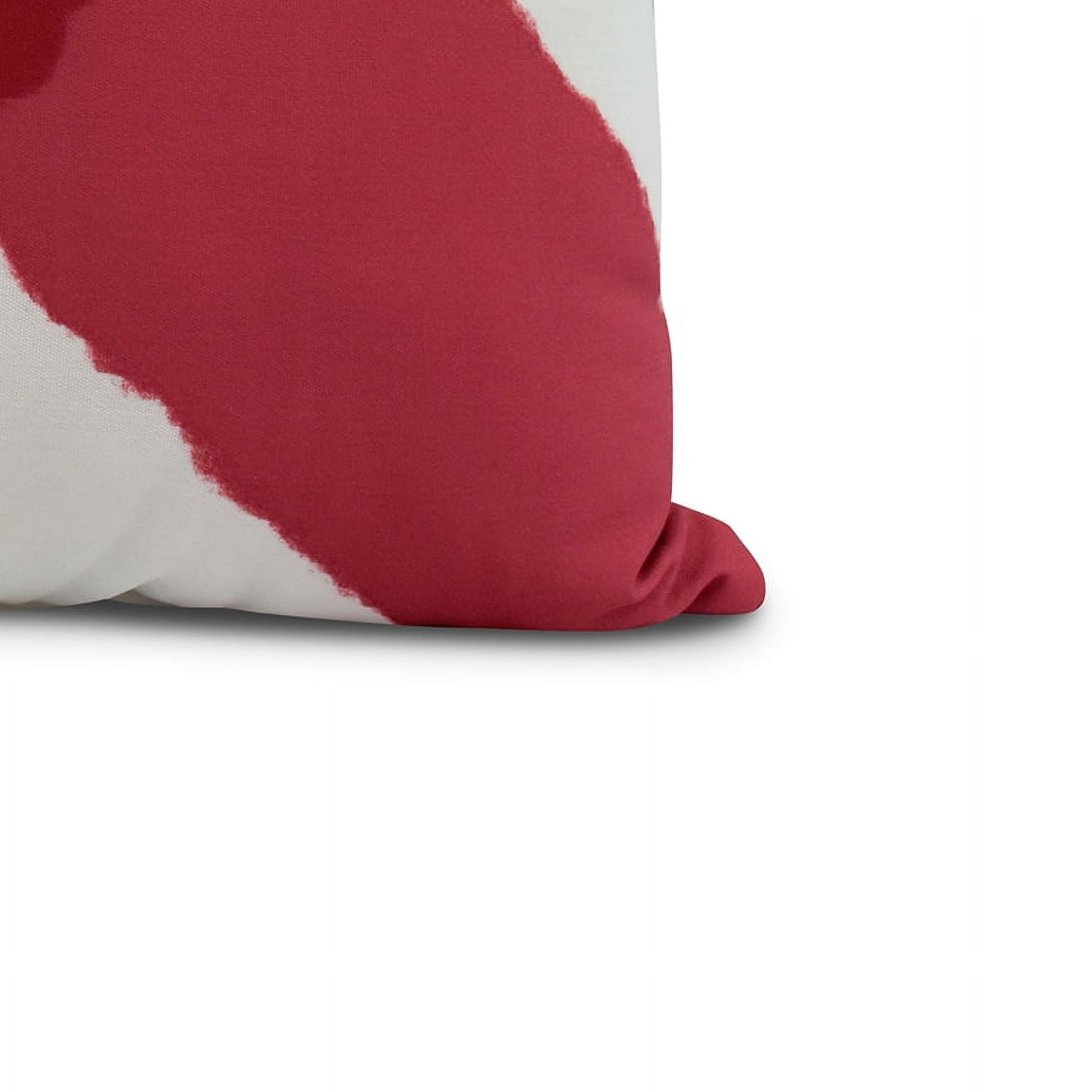 Simply Daisy, 18" x 18" X Marks the Spot, Geometric Print Outdoor Pillow, Red