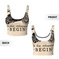 thumbnail image 5 of Fotbe Let The Adventure Begin Pattern Womens' Sports Bra Longline Wirefree Padded with Medium Support Sports Moisture-Wicking Workou Vest,Tank Top-, 5 of 9