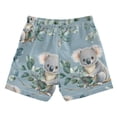 thumbnail image 2 of Cartoon Koalas with Eucalyptus Leaves Boys' Swim Trunks Board Shorts Beach Pants Bathing Bottoms S, 2 of 8