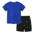 thumbnail image 2 of Teen Boy Clothes Toddler Kids Baby Boys Outfits Sets Summer Cotton Elastic Prints Short Sleeved Casual 6M 12M 18M 24M 3T 4T Shirt and Jogger Shorts Tops+Shorts 2PCS Set, 2 of 7