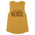 thumbnail image 1 of Med-Surg Nurse Leopard Print Women's Muscle Tank X-Large Antique Gold, 1 of 5