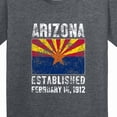 thumbnail image 4 of Inktastic Established February 14, 1912 Arizona Flag Youth T-Shirt, 4 of 5