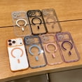 thumbnail image 6 of For iPhone 17 Phone Case,Bling Luxury Glitter Anti-fall Bumper,Bling Lens Ring,Transparent Back,Compatible with Mag-Safe,Ultra SLim Shockproof Drop Protection,Rugged Phone Case,Blue, 6 of 6